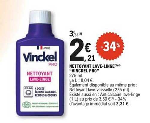 NETTOYANT LAVE-LINGE "VINCKEL PRO"