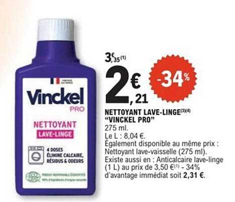 NETTOYANT LAVE-LINGE "VINCKEL PRO"