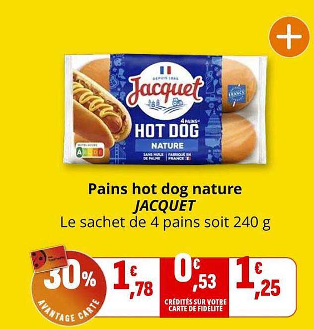 Pains hot dog nature JACQUET