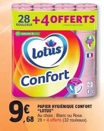 PAPIER HYGIÉNIQUE CONFORT "LOTUS"