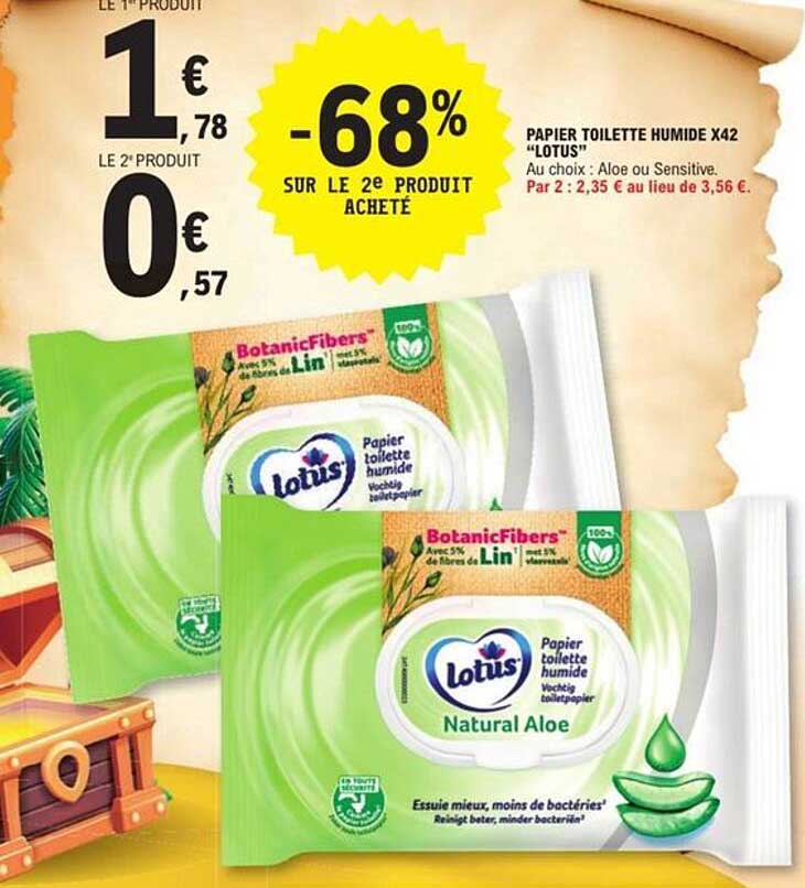 PAPIER TOILETTE HUMIDE X42 "LOTUS"