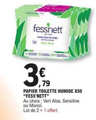PAPIER TOILETTE HUMIDE X50 “FESS’NETT”