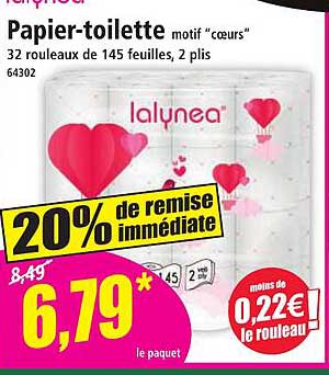 Papier-toilette motif "cœurs"
