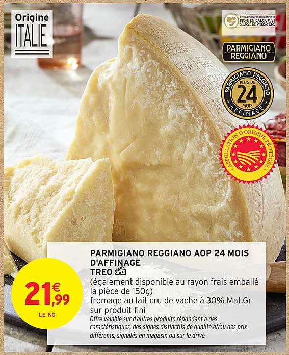PARMIGIANO REGGIANO AOP 24 MOIS D'AFFINAGE TREO