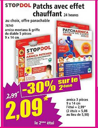 Patchs avec effet chauffant 24 heures