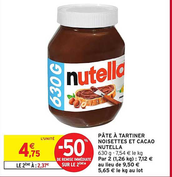 PÂTE À TARTINER NOISETTES ET CACAO NUTELLA