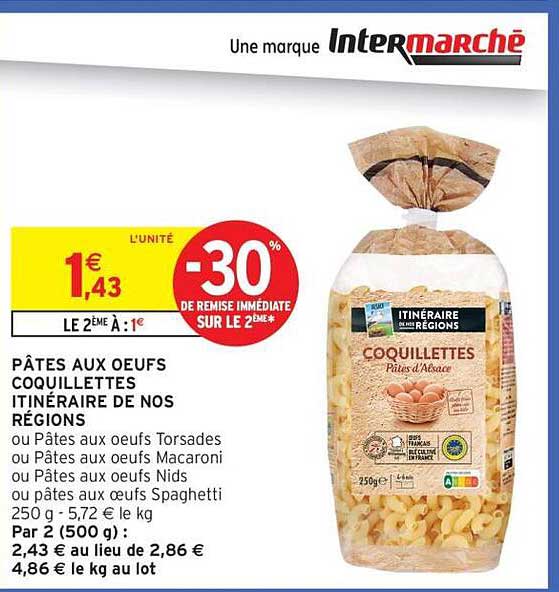 PÂTES AUX OEUFS COQUILLETTES ITINÉRAIRE DE NOS RÉGIONS