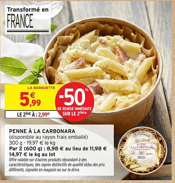 PENNE À LA CARBONARA