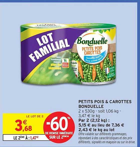 PETITS POIS & CAROTTES BONDUELLE