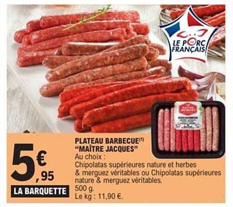 PLATEAU BARBECUE® MAÎTRE JACQUES