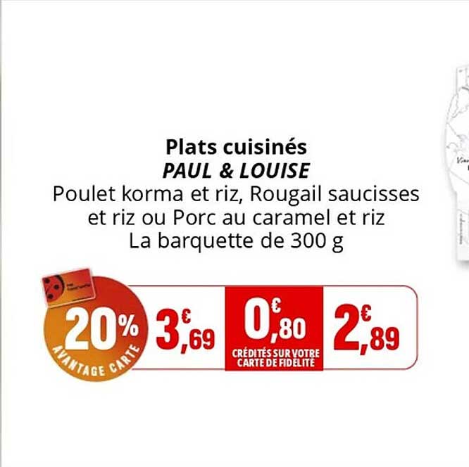 Plats cuisinés PAUL & LOUISE