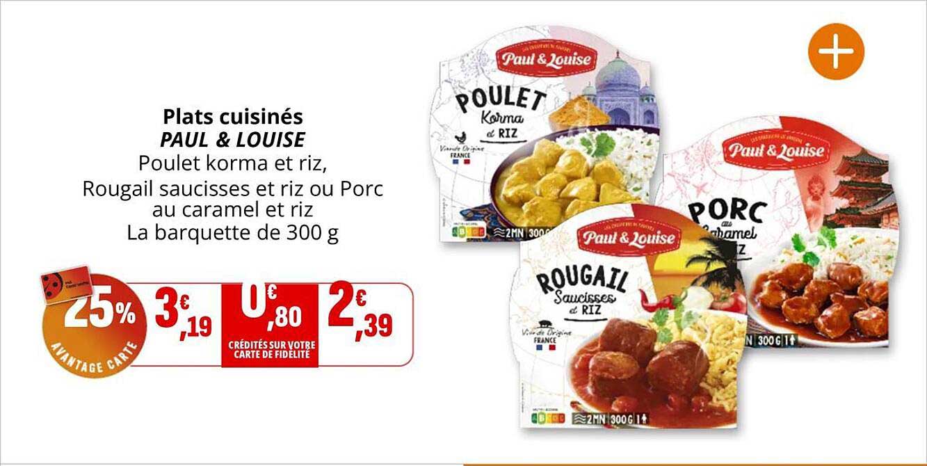 Plats cuisinés PAUL & LOUISE