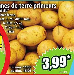Pommes de terre primeurs "Belle"