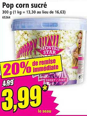 Pop corn sucré