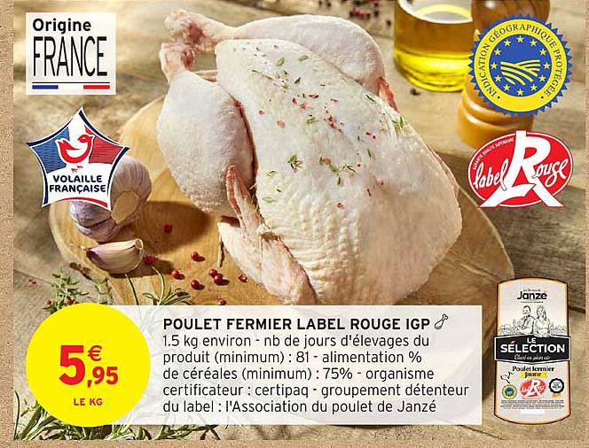 POULET FERMIER LABEL ROUGE IGP
