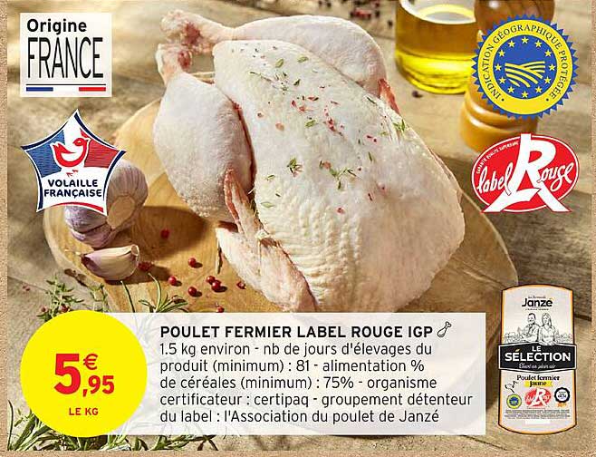 POULET FERMIER LABEL ROUGE IGP