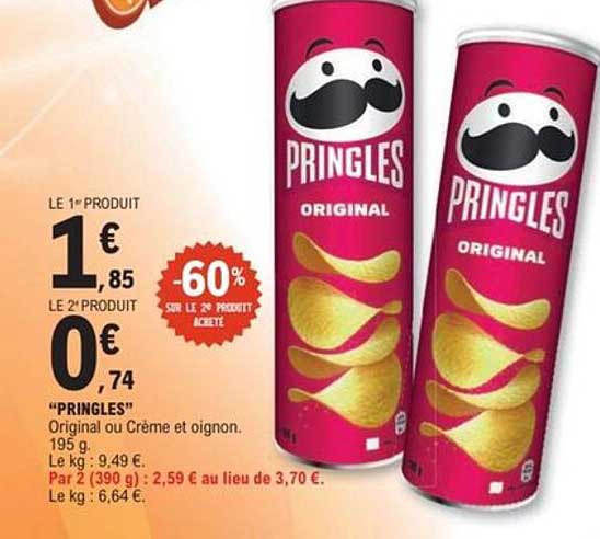 PRINGLES Original ou Crème et oignon