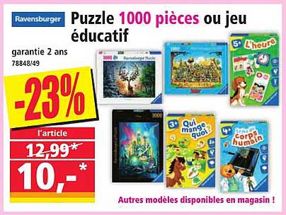 Puzzle 1000 pièces ou jeu éducatif