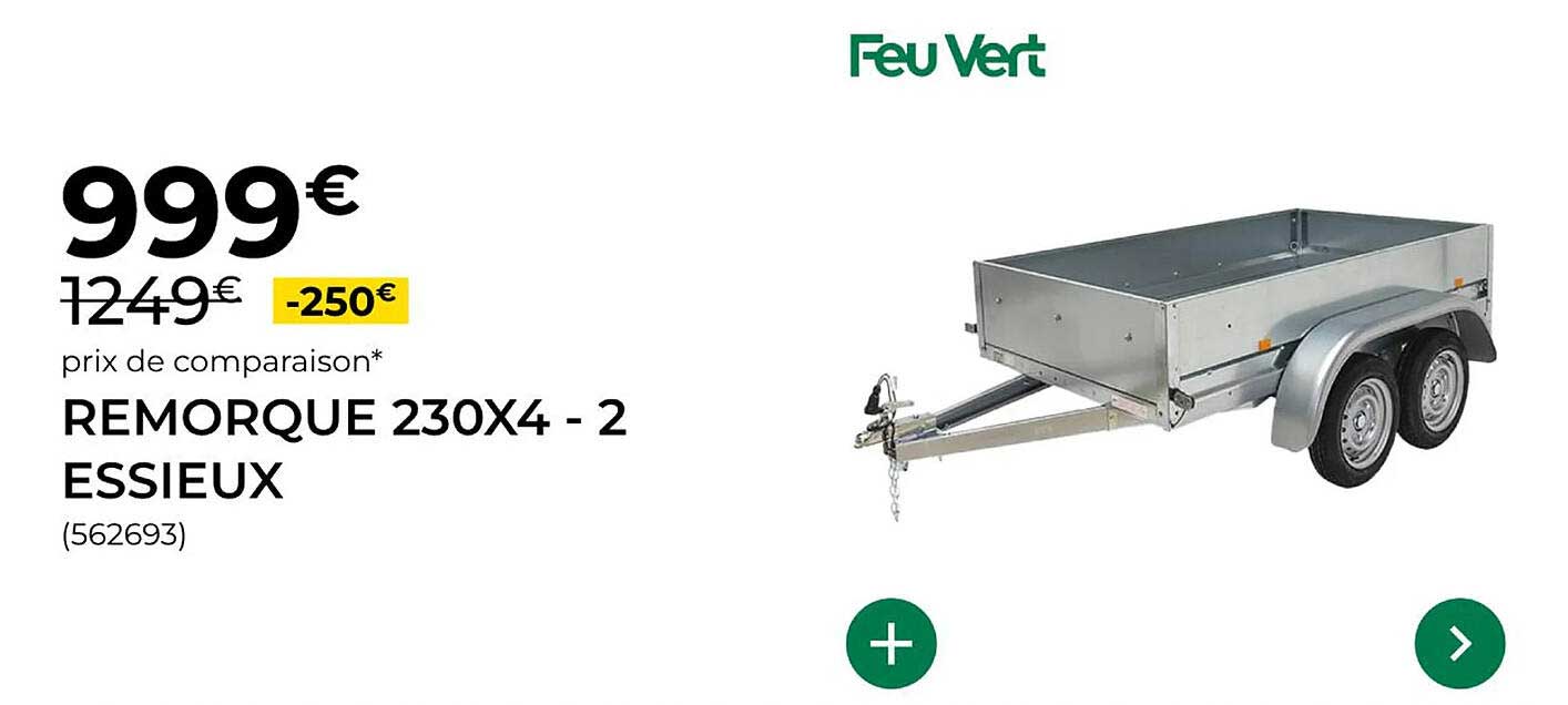 REMORQUE 230X4 - 2 ESSIEUX
