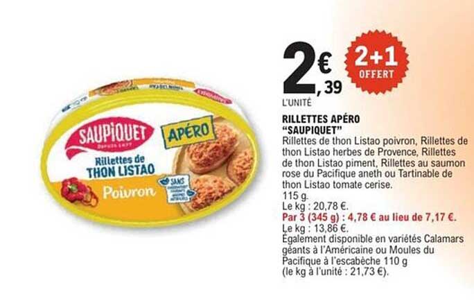 Rillettes Apéro “SAUPIQUET”