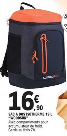 SAC A DOS ISOTHERME 19 L "WOODSUN"