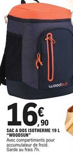SAC A DOS ISOTHERME 19 L "WOODSUN"