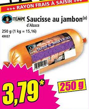 Saucisse au jambon d'Alsace