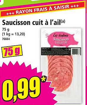 Saucisson cuit à l’ail