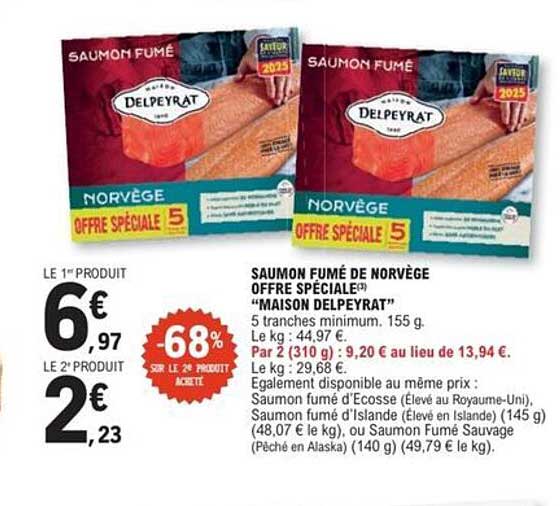 SAUMON FUMÉ DE NORVÈGE "MAISON DELPEYRAT"