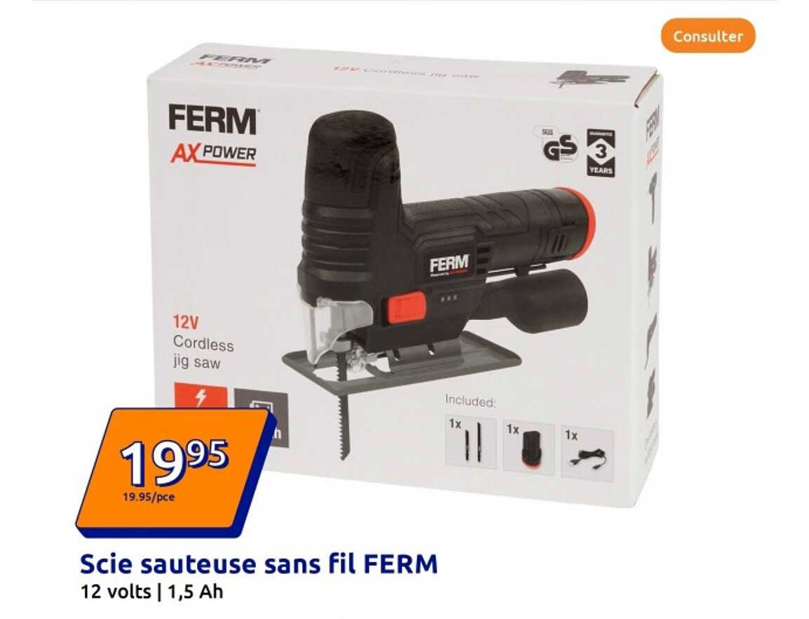 Scie sauteuse sans fil FERM