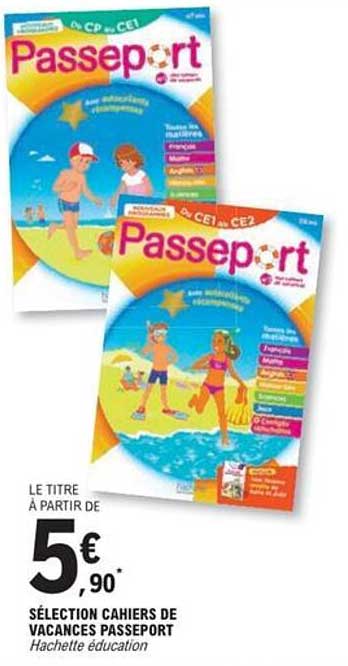 SÉLECTION CAHIERS DE VACANCES PASSEPORT