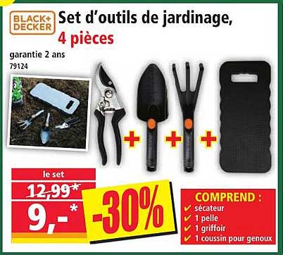 Set d'outils de jardinage, 4 pièces