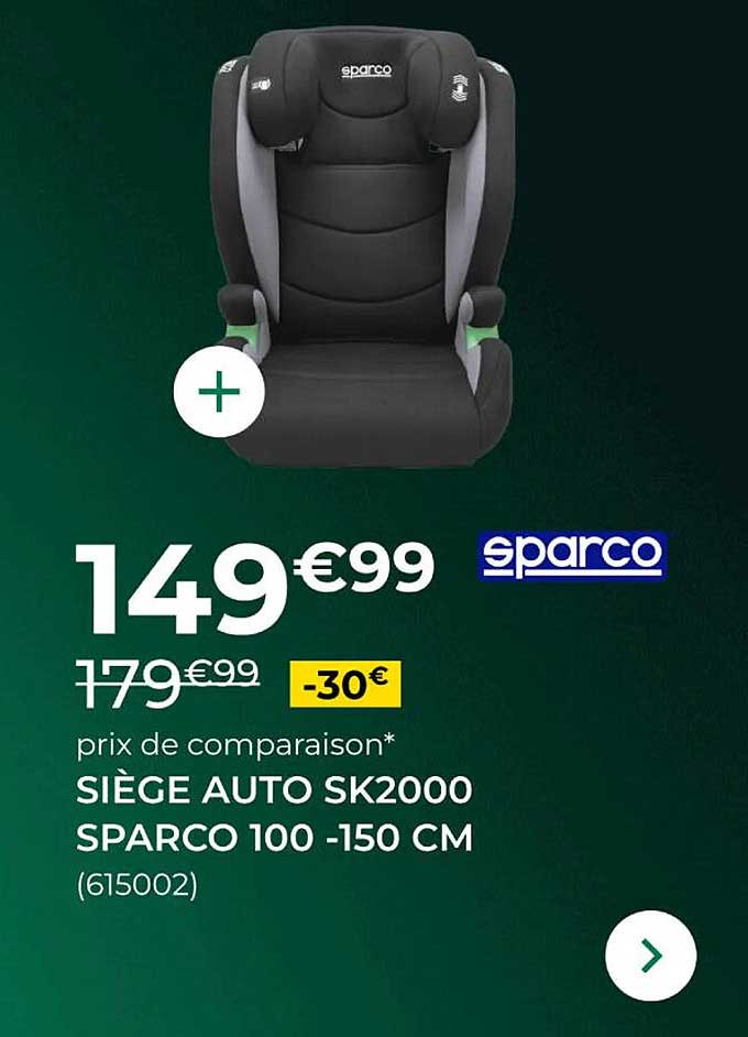 SIÈGE AUTO SK2000 SPARCO 100 -150 CM