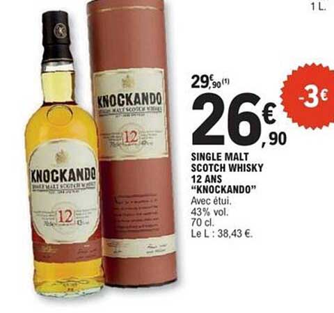 SINGLE MALT SCOTCH WHISKY 12 ANS "KNOCKANDO"