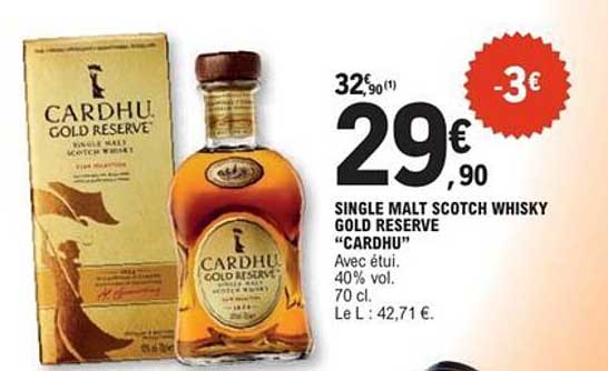 SINGLE MALT SCOTCH WHISKY GOLD RESERVE "CARDHU"