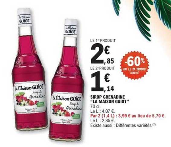 SIROP GRENADINE “LA MAISON GUIOT” 70 cl