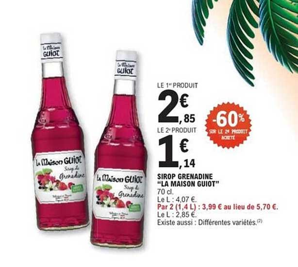 SIROP GRENADINE "LA MAISON GUIOT"