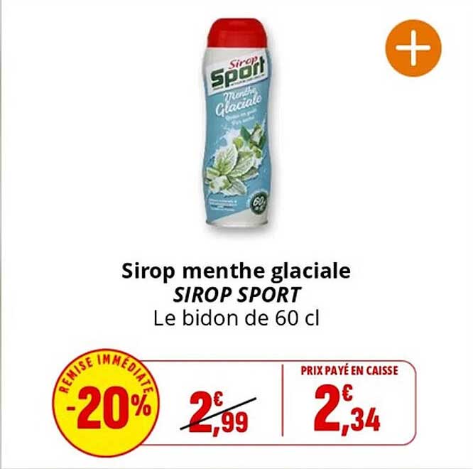 Sirop menthe glaciale SIROP SPORT Le bidon de 60 cl