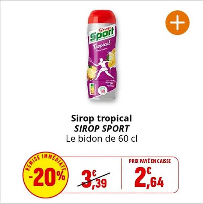 Sirop tropical SIROP SPORT Le bidon de 60 cl