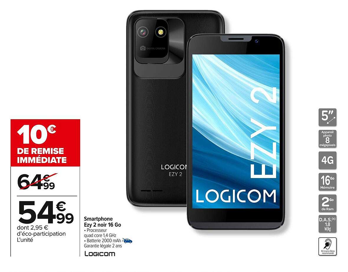 Smartphone Ezy 2 noir 16 Go