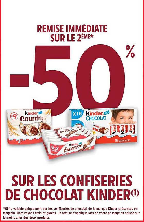 SUR LES CONFISERIES DE CHOCOLAT KINDER