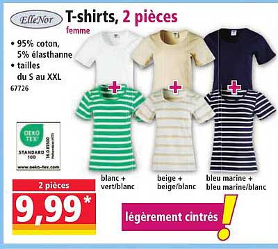 T-shirts, 2 pièces