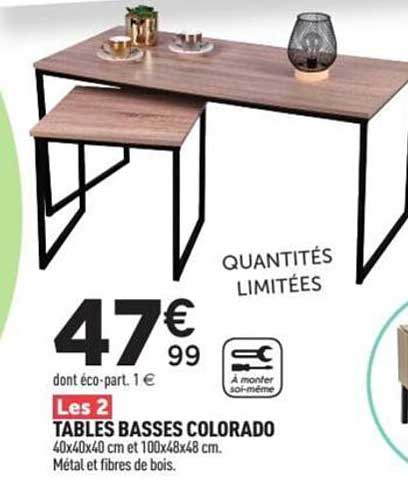 TABLES BASSES COLORADO