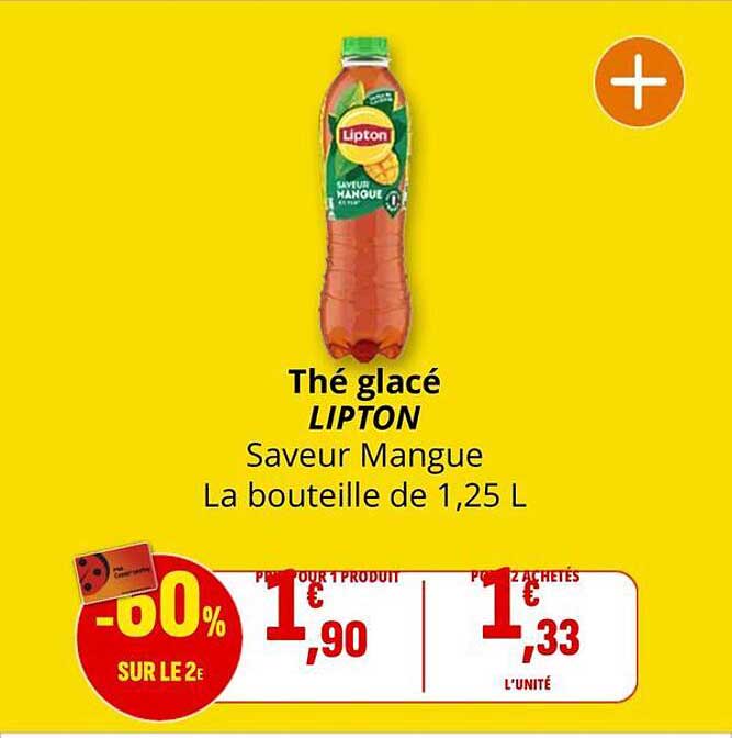 Thé glacé LIPTON Saveur Mangue