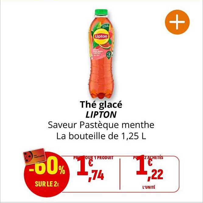 Thé glacé LIPTON Saveur Pastèque menthe