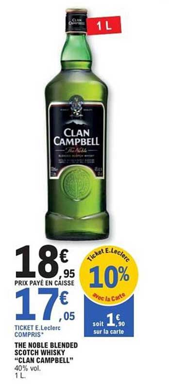 THE NOBLE BLENDED SCOTCH WHISKY “CLAN CAMPBELL”