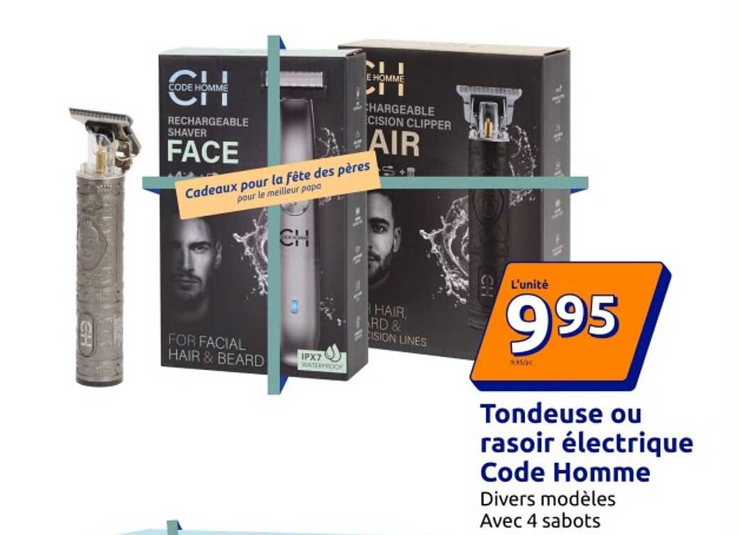 Tondeuse ou rasoir électrique Code Homme