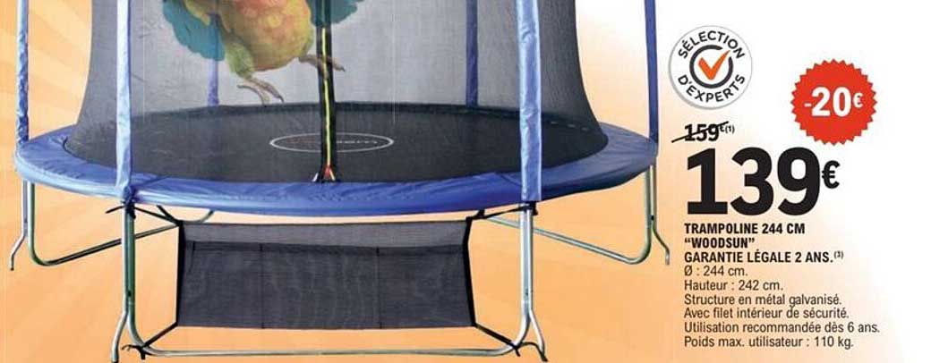TRAMPOLINE 244 CM "WOODSUN"