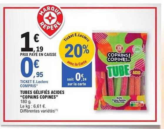 TUBES GÉLIFIÉS ACIDES "COPAINS COPINES"