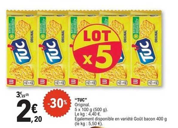 TUC Original - Lot de 5
